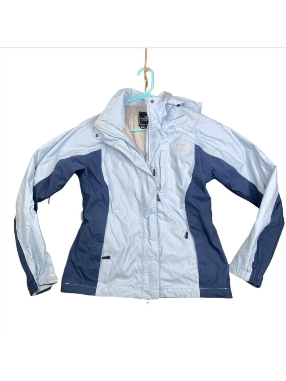 The North Face HyVent Hooded Jacket Women’s Small Blue EUC - Picture 2 of 9